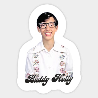 Buddy Holly - Retro Humor Design Sticker